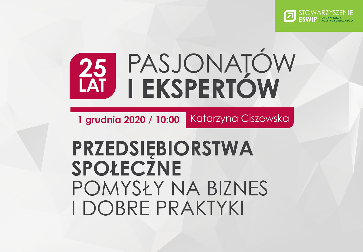 Webinarium: Przedsiębiorstwa społeczne – pomysły na biznes i dobre praktyki