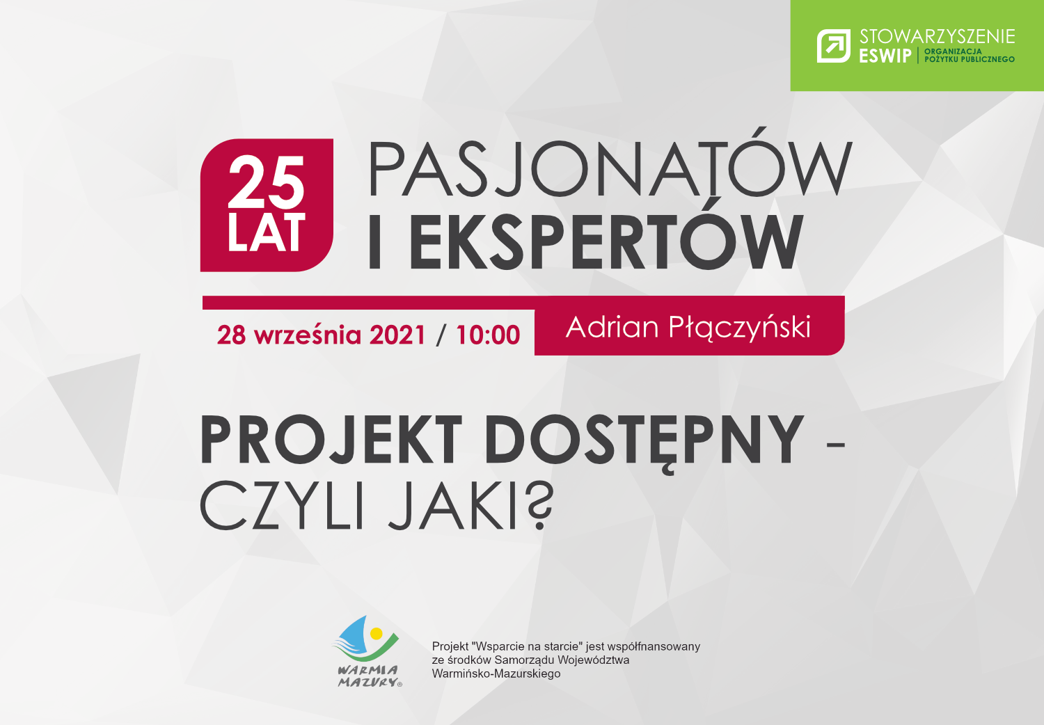  Webinarium: Projekt dostępny - czyli jaki?